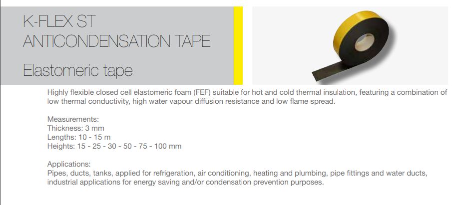 K-FLEX® Foam Tape, Rubber Insulation Tape — Express Insulation