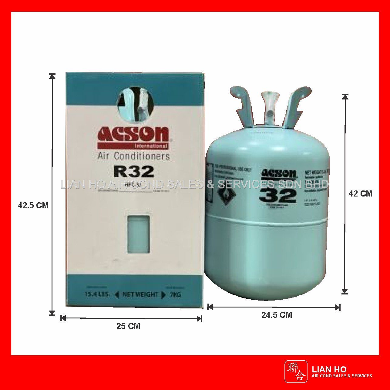 ACSON Refrigerant Gas R32 7kg/cylinder - Lian Ho Air Cond