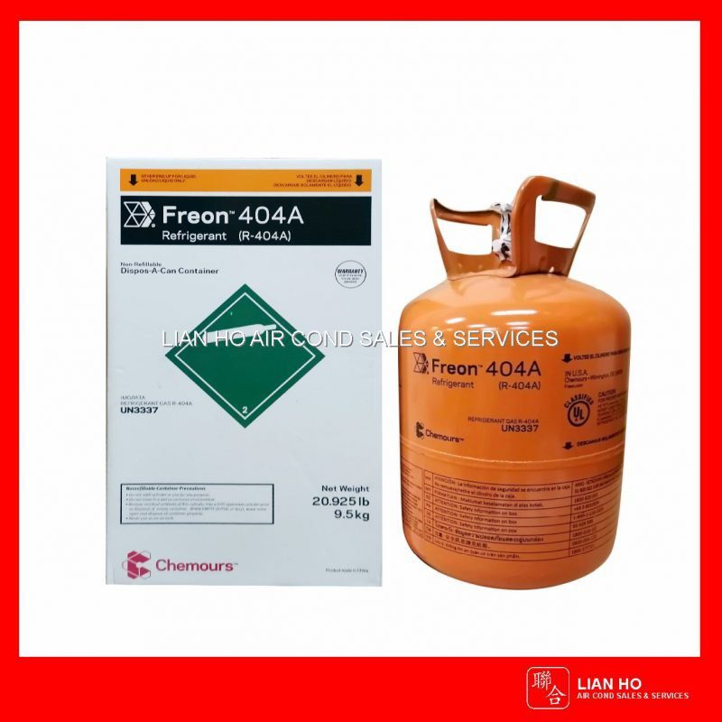 FREON R404A Refrigerant Gas (9.5KG) Lian Ho Air Cond